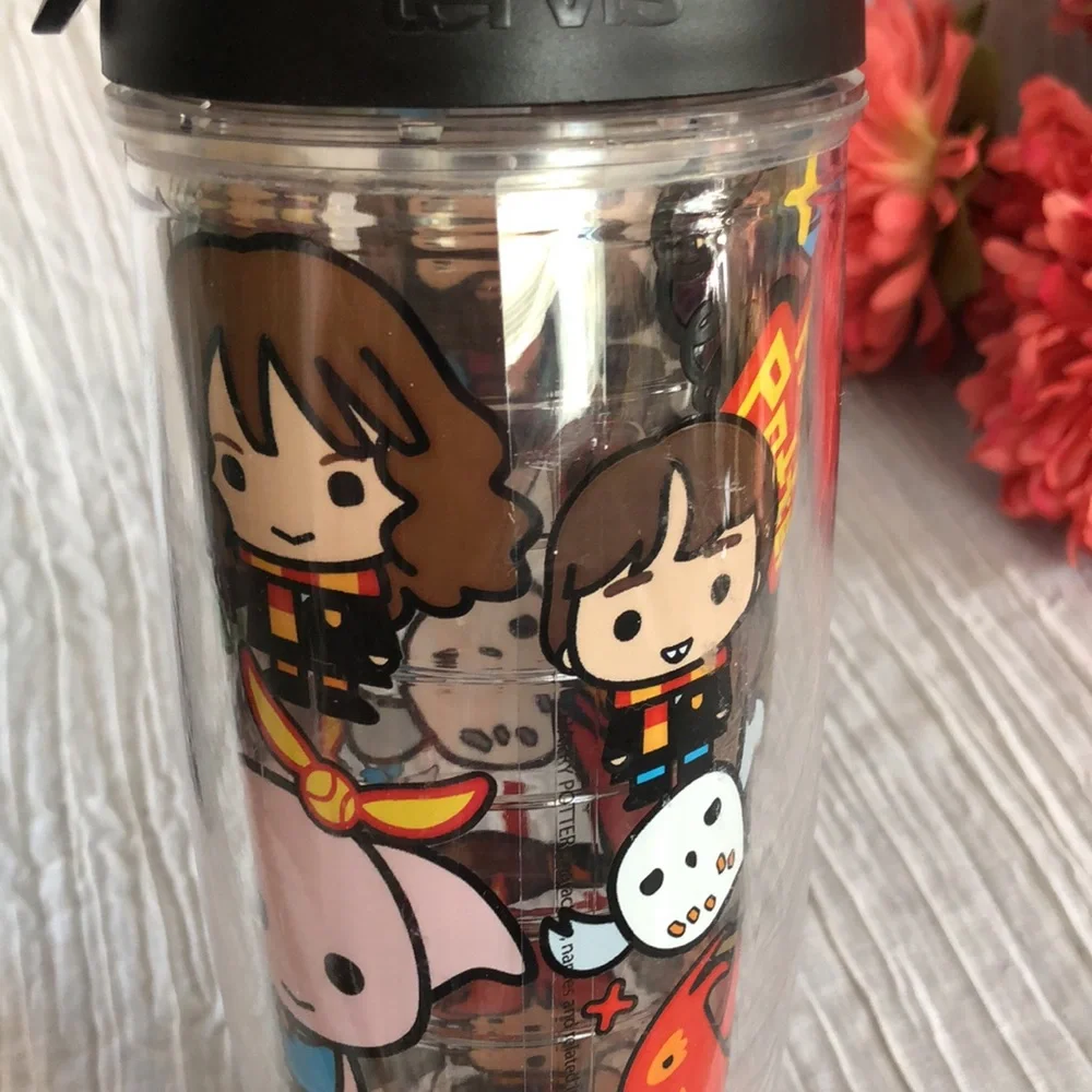 HARRY POTTER lot 2 tall travel water drink bottle & XL soup coffee ceramic mug